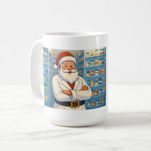オーダーメイドのクリスマス薬剤師 コーヒーマグカップ