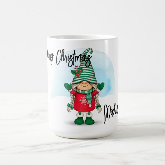 オーダーメイドのクリスマス・ノーム コーヒーマグカップ (中央)