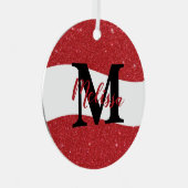 オーダーメイドのグリッターセラミックオーナメント メタルオーナメント (正面右)