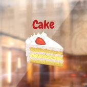 オーダーメイドのケーキスライス(お名前、会社名、スローガン入り) ウィンドウサイン (シート2)