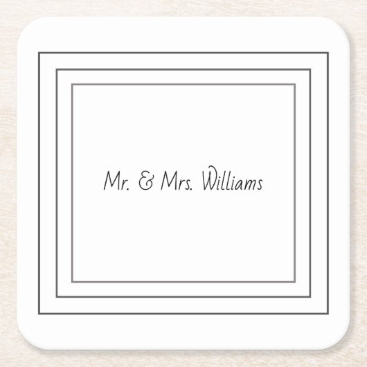 オーダーメイドのコースター スクエアペーパーコースター (正面)