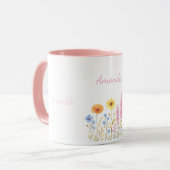 オーダーメイドのコーヒーマグ アマンダ名入りマグ マグカップ (正面左)