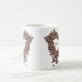 オーダーメイドのコーヒー好きのためのマグカップ！コーヒー豆への愛 コーヒーマグカップ (中央)