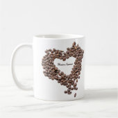 オーダーメイドのコーヒー好きのためのマグカップ！コーヒー豆への愛 コーヒーマグカップ (左)