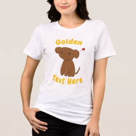 オーダーメイドのゴールデンドゥードル犬 トライブレンドＴシャツ