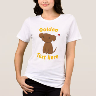 オーダーメイドのゴールデンドゥードル犬 トライブレンドTシャツ