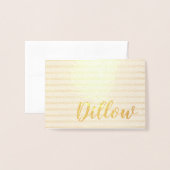 オーダーメイドのゴールド箔デザイン 箔カード (封筒付き正面)