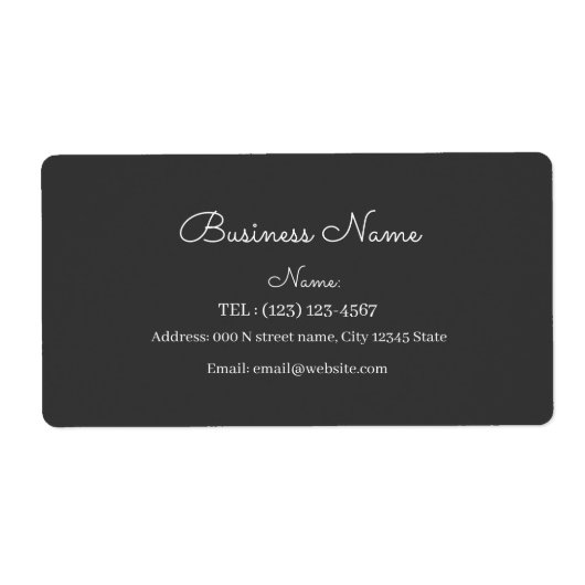 オーダーメイドのシンプルな名刺 ラベル (正面)