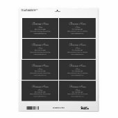 オーダーメイドのシンプルな名刺 ラベル (フルシート)