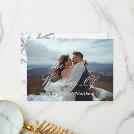 オーダーメイドのシンプルモダンな結婚式招待状 サンキューカード