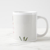 オーダーメイドのジュウリエン柄の花と蝶のマグカップ ジャンボコーヒーマグカップ (右)