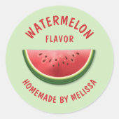 オーダーメイドのスイカスライス商品 - カスタムフレーバー ラウンドシール (正面)
