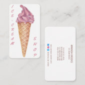 オーダーメイドのスイーツ パーソナライズドアイスクリーム 名刺 (正面/裏面)