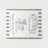 オーダーメイドのスコッツデールでのベール前パーティ タペストリー (正面(横))