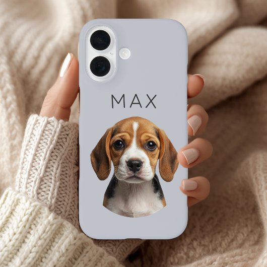 オーダーメイドのセージ色の犬の写真と名前 Case-Mate iPhoneケース