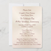 オーダーメイドのダイヤモンドアニバーサリー招待状 招待状 (裏面)