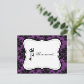 オーダーメイドのダマスク柄 引っ越しお知らせ 案内状 (スタンド正面)