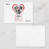 オーダーメイドのダルメシアン犬のバレンタイン ノートカード (正面/裏面)