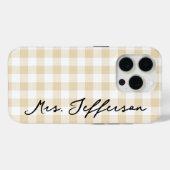 オーダーメイドのチェック柄 卒業記念品 iPhoneケース 彼女へ Case-Mate iPhoneケース (裏面 (横))