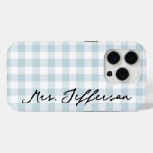 オーダーメイドのチェック柄 Mr & Mrs iPhoneケース ギフト 妻へのプレゼント Case-Mate iPhoneケース (裏面 (横))