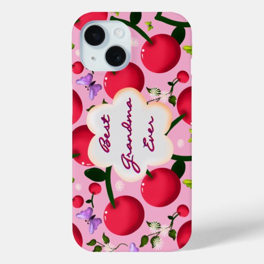 オーダーメイドのチェリーバタフライギフト Case-Mate iPhoneケース (裏面)