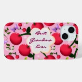 オーダーメイドのチェリーバタフライギフト Case-Mate iPhoneケース (裏面 (横))