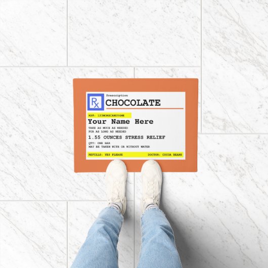 オーダーメイドのチョコ処方箋 面白グッズ  ドアマット (室内)