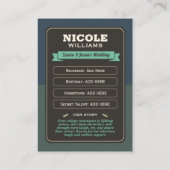 オーダーメイドのチームブライズトレーディングカード, 花嫁の友人へのプレゼント コーリングカード (裏面)