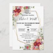 オーダーメイドのデジタル結婚式カード 招待状 (正面/裏面)