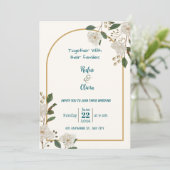 オーダーメイドのデジタル結婚式招待状 - モダンE 招待状 (スタンド正面)