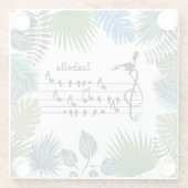 オーダーメイドのトカン鳥の歌 ガラスコースター (裏面)