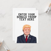 オーダーメイドのドナルド・トランプ カード (正面/裏面インサイチュ)
