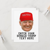 オーダーメイドのドナルド・トランプ MAGA カード (正面/裏面インサイチュ)