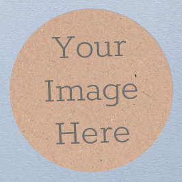 オーダーメイドのナチュラルブラウンクラフト紙ステッカー シンプル印刷 ラウンドシール