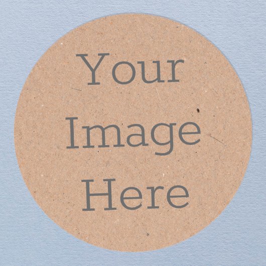 オーダーメイドのナチュラルブラウンクラフト紙ステッカー シンプル印刷 ラウンドシール