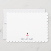 オーダーメイドのナッツクラッカーの絵のクリスマスステーショナリー サンキューカード (正面)