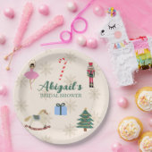 オーダーメイドのナッツクラッカーイラスト ブライダルシャワー ペーパープレート (パーティー)