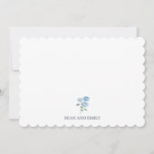 オーダーメイドのハイドランジアの花の絵の文房具 サンキューカード (正面)