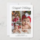 オーダーメイドのハッピーなホリデー家族写真グリーティングカード シーズンカード (正面)