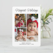 オーダーメイドのハッピーなホリデー家族写真グリーティングカード シーズンカード (スタンド正面)