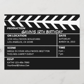 オーダーメイドのハリウッド・ウォーク・オブ・フェイム招待状 招待状