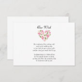 オーダーメイドのハートウェディング ウィッシュ ウェル インビテーション (正面/裏面)