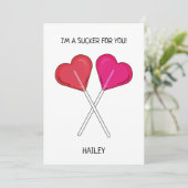 オーダーメイドのハート型ラッピポップ 私はあなたに弱い ハートラッピポップ シーズンカード (スタンド正面)