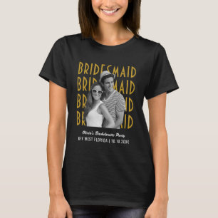 オーダーメイドのバチェラー・パーティー用ビンテージ風写真Tシャツ Tシャツ