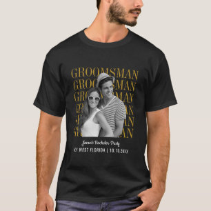 オーダーメイドのバチェラー・パーティー用ヴィンテージ写真Tシャツ Tシャツ