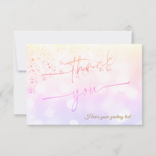 オーダーメイドのバチェロレッテパーティーカード サンキューカード (正面)