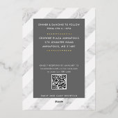 オーダーメイドのバル・ミツヴァ式 模造金箔スクリプト名 箔招待状 (裏面)