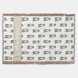 オーダーメイドのバーニーズ・マウンテン・ドッグ スローブランケット