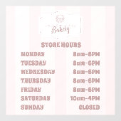 オーダーメイドのパステルピンクのケーキ専門店 ウィンドウサイン (シート)