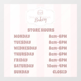 オーダーメイドのパステルピンクのケーキ専門店 ウィンドウサイン